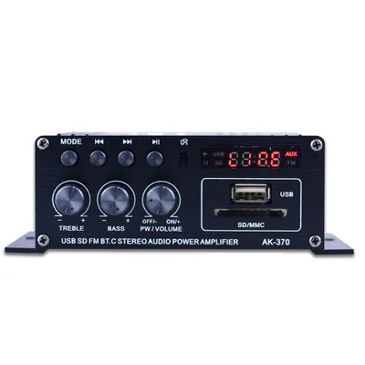 Obrázek produktu pro AK370 Mini audio zesilovač Přenosný zesilovač reproduktorů pro použití v autě a domácnosti