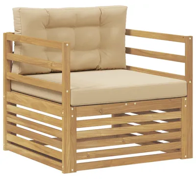 Zdjęcie produktu dla Sofa ogrodowa vidaXL w kolorze białym i beżowym
