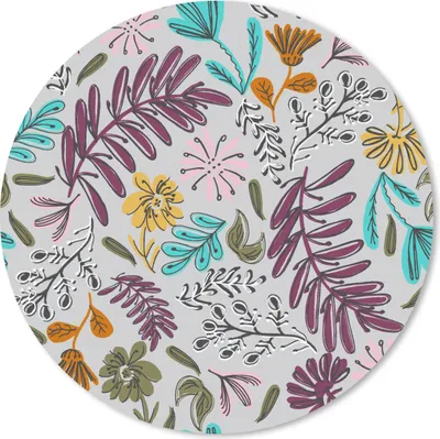 Produktbild von MuchoWow® Mauspad Mousepad Blumen - Blätter - Muster 50x50 cm - Mousepads - Maus Mat - Pad - Mausunterlage - Vinyl