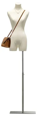 Schneiderpuppe Damen, verstellbar 120–210 cm, Silber, Größe A, Metallfuß