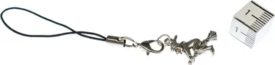 Produktbild von Hexe Handyanhänger Handyschmuck Besen Hexenbesen Halloween Miniblings silber