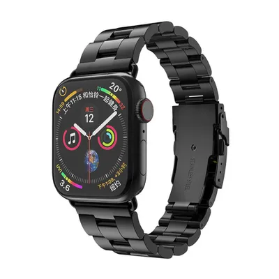 Zdjęcie produktu dla Techsuit Pasek Apple Watch 1/2/3/4/5/6/7/8/SE/SE 2 (38/40/41 - czarny