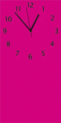 Produktbild von Wallario Design Wanduhr Pink aus Echtglas, Größe 30 x 60 cm