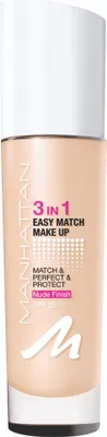 A bottle of Manhattan 3in1 Easy Match Make up.