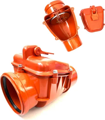 Produktbild von Rückstauverschluss DN160 PVC DES Rückstauklappe Rückstauventil | KG HT Rohr | Rattenstop | für Abwasserrohr