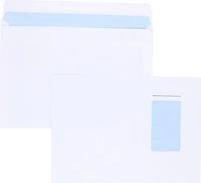 Produktbild von Briefumschläge C5 100g/qm selbstklebend Sonderfenster VE=500 Stück weiß