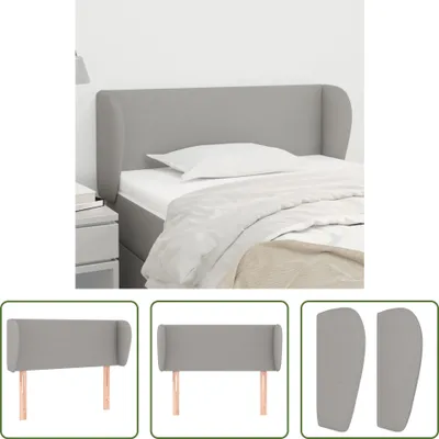 Produktbild von The Living Store Kopfteil mit Ohren Hellgrau 103x23x78/88 cm Stoff