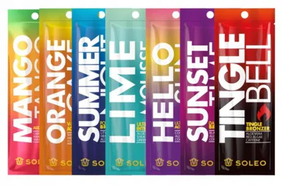 Zdjęcie produktu dla Soleo LimeMousse OrangeCake HelloSun MangoTango SummerNight SunsetTime TingleBell 7x15ml
