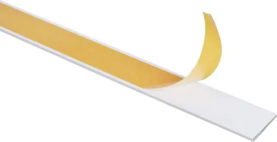Productafbeelding van Platte Buis - Aluminium Profiel - Bevestigen en Afwerken - Zelfklevend - 1000 mm - Wit