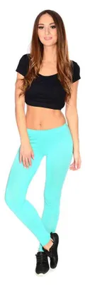 Produktbild von Damen Leggings in 8 Farben; Mintgrün XL/2XL 42/44