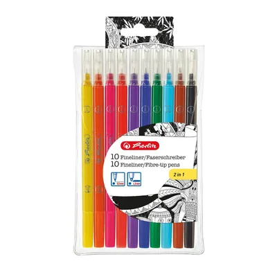 Produktbild von Herlitz 50007486, Schwarz, Braun, Hellblau, Rot, Gelb, Rund, 10 Stück(e)