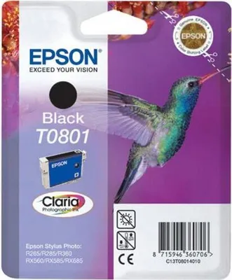 Image de Epson - Cartouche d'encre Epson T0801 noir | 1 pièce
