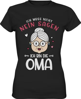 Produktbild von Ich bin die Oma Damen Premium T-Shirt – Black / L