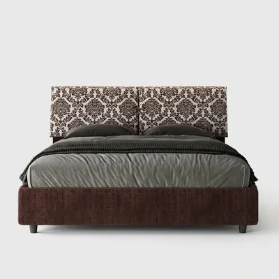 Produktbild von Polsterbett mit Bettkasten 160x190 Stoff Mados Giada Agata - Braun
