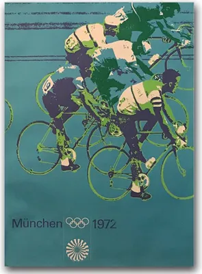 Produktbild von Poster - Canvas - Leinwand - 59,4 cm x 84,1 cm - Fotoposter - Leinwandkunst - Radfahren Olympischen Spiele