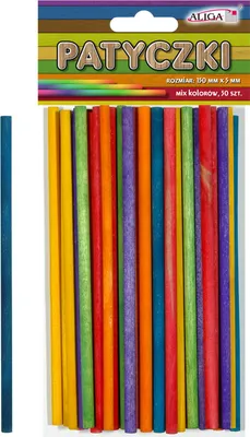 Obrázok produktu pre tyčinky, zmiešané farby, balenie 50 ks, 150 x 5 mm, PK-0111