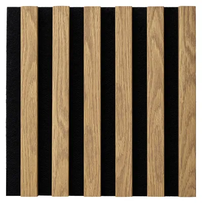 Zdjęcie produktu dla Lamele ścienne na czarnym filcu 6L Marbet Design WOODLINE 30x30 cm Dąb jasny 1 szt.