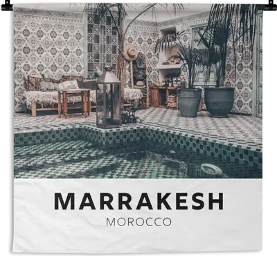 Obrázek produktu pro MuchoWow® Tapiserie Věšení na zeď Marrákeš - Maroko - Dekorace 180x180 Tapiserie dekorace Nástěnná šála