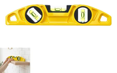 Torpedo-Wasserwaage 25 cm, Aluminium, magnetisch, 3 Libellen