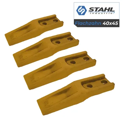 Produktbild von 4er-Pack Flachzahn Gabelzahn Anschraubzahn Schaufelzahn Lochabstand 40-45 x 13