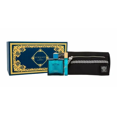 Zdjęcie produktu dla Versace Eros Pour Homme Zestaw EDP 100ml + EDP 10ml + kosmetyczka