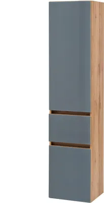 Produktbild von Seitenschrank Badschrank Midischrank "Oulu I" Wotan-Eiche, Grau