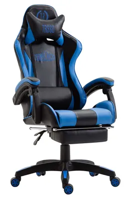 Produktbild von CLP Gaming Bürostuhl Ignite höhenverstellbar und drehbar schwarz/blau