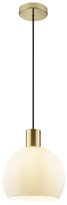 Produktbild von Hängelampe, 120 cm, E27 Fassung, Metall Glas, messingfarben/opalweiß