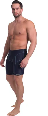 Produktbild von Sesto Senso Herren Jammer Badehose Sportlich bis halber Oberschenkel – Enganliegende Badeshorts Boxer für Surfen Segeln und Wassersportarten – Größe XXL Blau