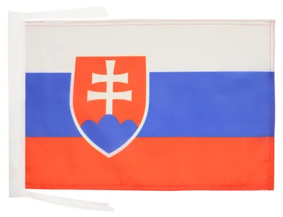 Slowakei-Flagge 45x30 cm, Polyester 100D, mit Kordeln
