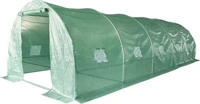 Image de Serre tunelle de jardin 8 x 3 m "Lys" - 24 m² - 140g - Vert
