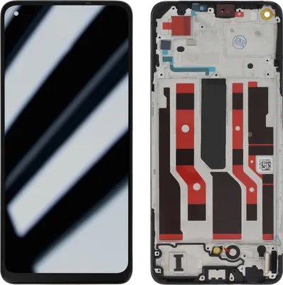 Produktbild von Clappio, LCD-Display mit Touchscreen und Rahmen für Oppo Reno 8 Lite 5G, Schwarz