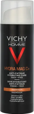 Produktbild von Vichy 3337871322571, Männer, Creme, Mischhaut, trockene Haut, Empflindliche Haut, Antiaugenringe, Anti-Müdigkeit, Anti-Schwellungen, Feuchtigkeitsspendend, Beruhigend, Pumpenflasche, AQUA / WATER - GLYCERIN - ALCOHOL DENAT. - PROPANEDIOL - DIMETHICONE - PHENYL TRIMETHICONE -...