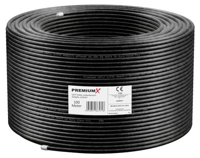 Produktbild von Premium X CAT 7 Outdoor Netzwerkkabel 100m S/FTP 10 Gbit/s PE AWG23/1 Simplex schwarz