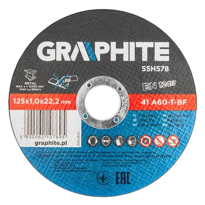 Immagine prodotto di GRAPHITE Set di 10 pezzi disco da taglio 125 mm dischi da taglio in metallo sottile 125 X 1,0 X 22,2 mm