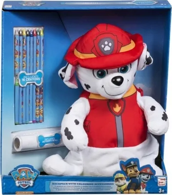 Produktbild von Paw Patrol Weich geformte Plüsch Rucksack (rot)