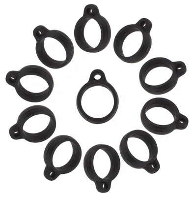 20 Anti-Verlust Silikonringe 13 mm schwarz Ersatz-O-Ringe