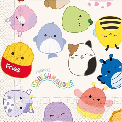 Produktbild von Squishmallows - 20 Servietten - ca. 33 x 33 cm