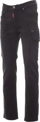 Produktbild von PAYPER Herrenhose WEST – Stretch-Denim im Jeans-Design mit funktionellen Taschen, Röhrenschnitt und Stone-Washed-Look schwarz 50