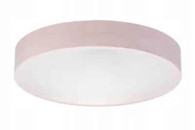 Produktbild von STOLARNIA PIKA Deckenlampe - Runde Holz Deckenleuchte Weiß Kiefer 3xE27 (∅47 cm) - Modern Weißlich Lampe für Schlafzimmer, Wohnzimmer, Flur, Küche