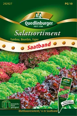 Artikelbild 1 von 'Salatsortiment Blattlausres (Saatband)' aus der Kategorie Salatsamen