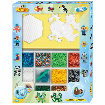 Image de Hama Midi Coffret de perles à repasser, 7200 pcs.