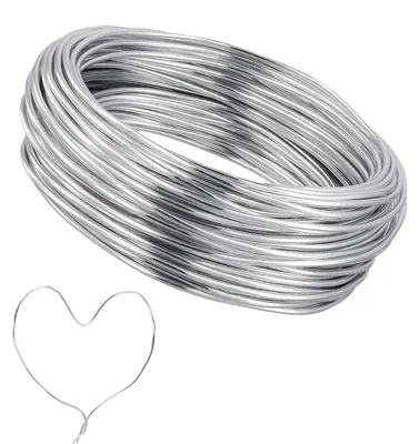 Basteldraht 30 m, 3 mm, silber, Aluminium, flexibel