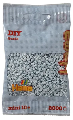 Image de Hama, paquet de 2000 mini-perles à repasser, couleur bleu-gris