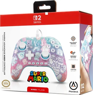 Zdjęcie produktu dla PowerA Advantage, Gamepad, Nintendo Switch 2, D-pad, Przycisk Home, Analogowa/Cyfrowa, Przewodowa, USB