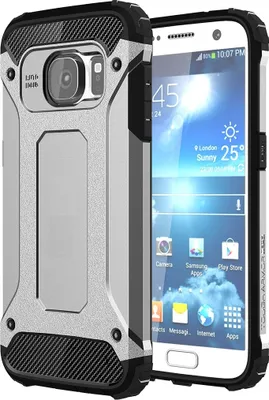 Produktbild von Mobigear Outdoor Samsung Galaxy S7 Hülle Hardcase Backcover Stoßfest - Silber