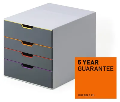 Produktbild von DURABLE Schubladenbox VARICOLOR® 4, 760427 mehrfarbig
