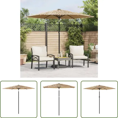 Image de The Living Store Parasol avec mât en acier brun 268x268x226 cm