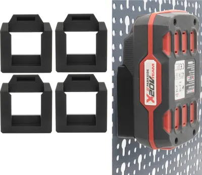 Produktbild von 4x Akku Halter für Parkside 20V für Küpper Lochwand Halterung Wandhalterung Lidl