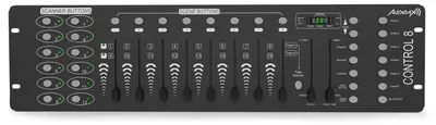 Imagen del producto de Audibax Control 8: Controlador de mesa DMX